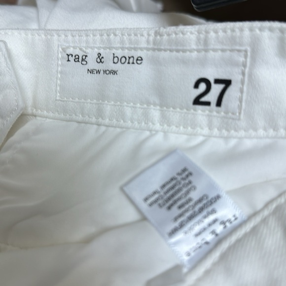 rag & bone Featherweight Arianna Wide Leg Pants JEANS SIZE 27 White - Picture 11 of 12